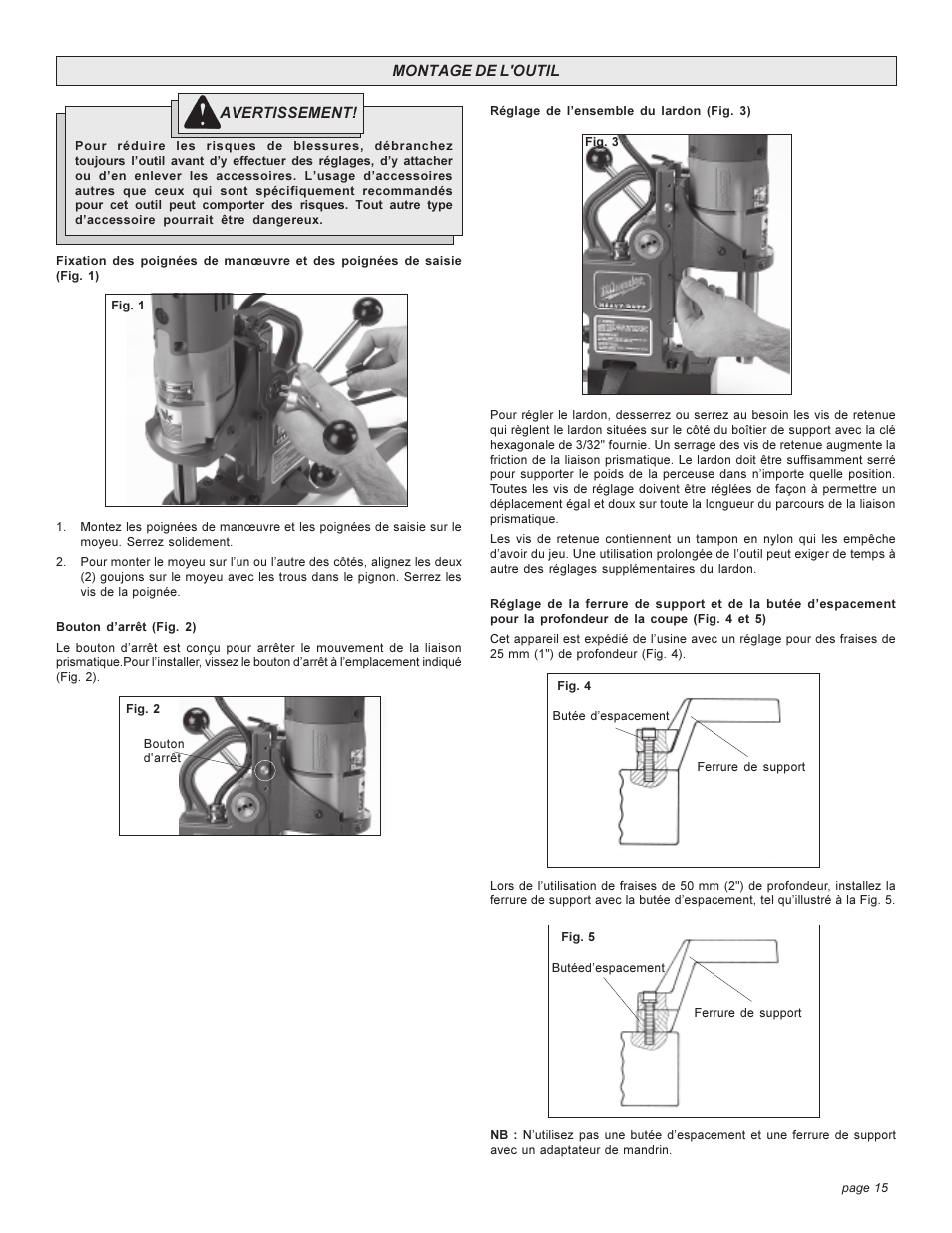 Milwaukee 4270-20 User Manual | Page 15 / 28