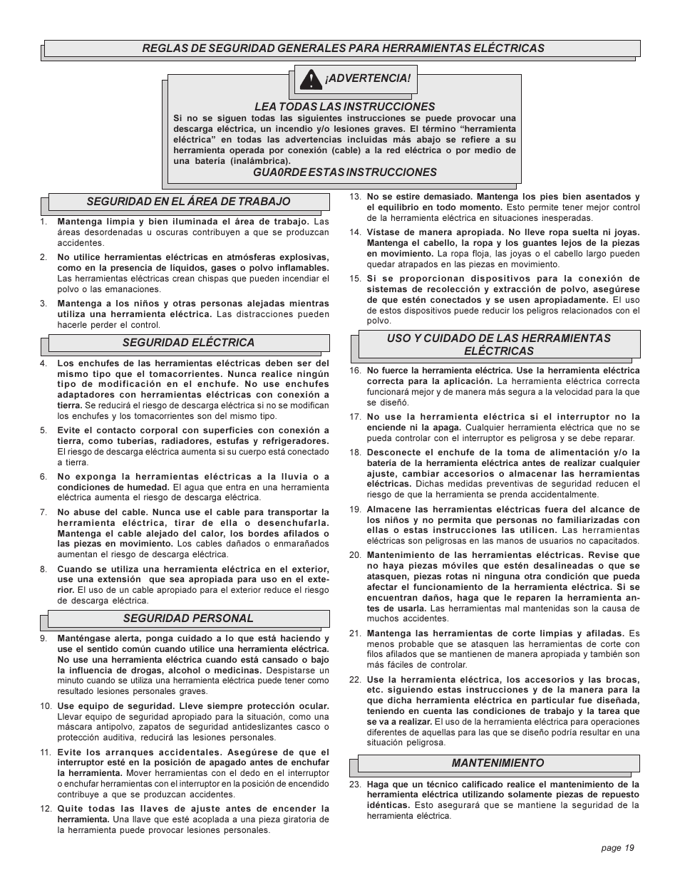 Milwaukee 4270-20 User Manual | Page 19 / 28