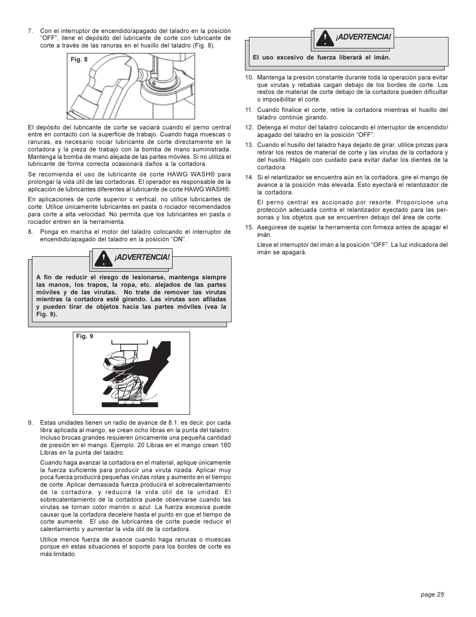 Milwaukee 4270-20 User Manual | Page 25 / 28