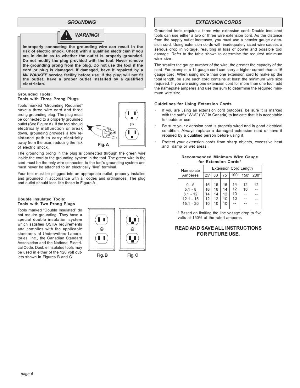 Milwaukee 4270-20 User Manual | Page 6 / 28