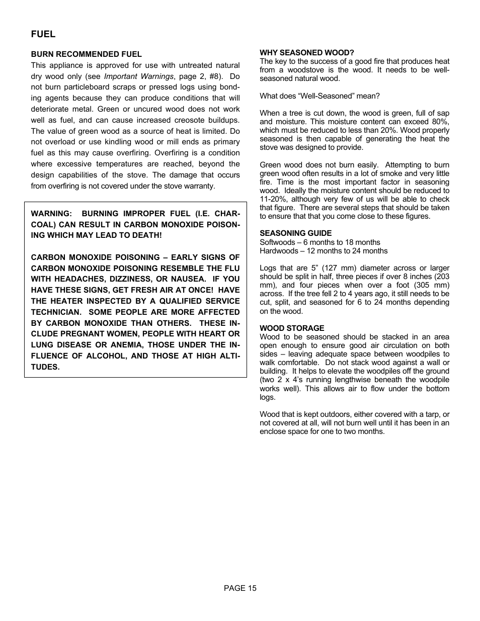 Milwaukee EARTHSTOVE 1500HT User Manual | Page 15 / 27