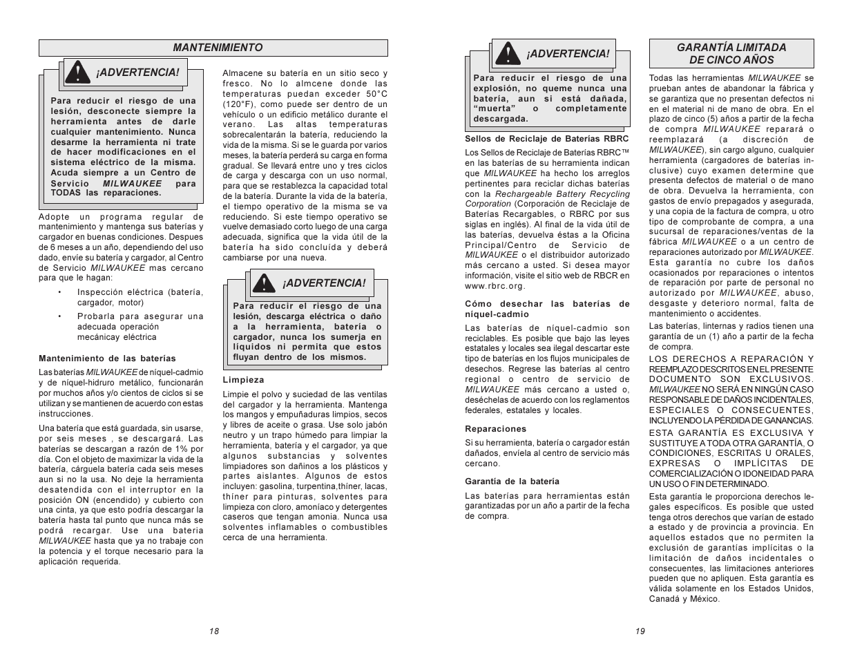 Milwaukee 48-59-0255 User Manual | Page 10 / 11