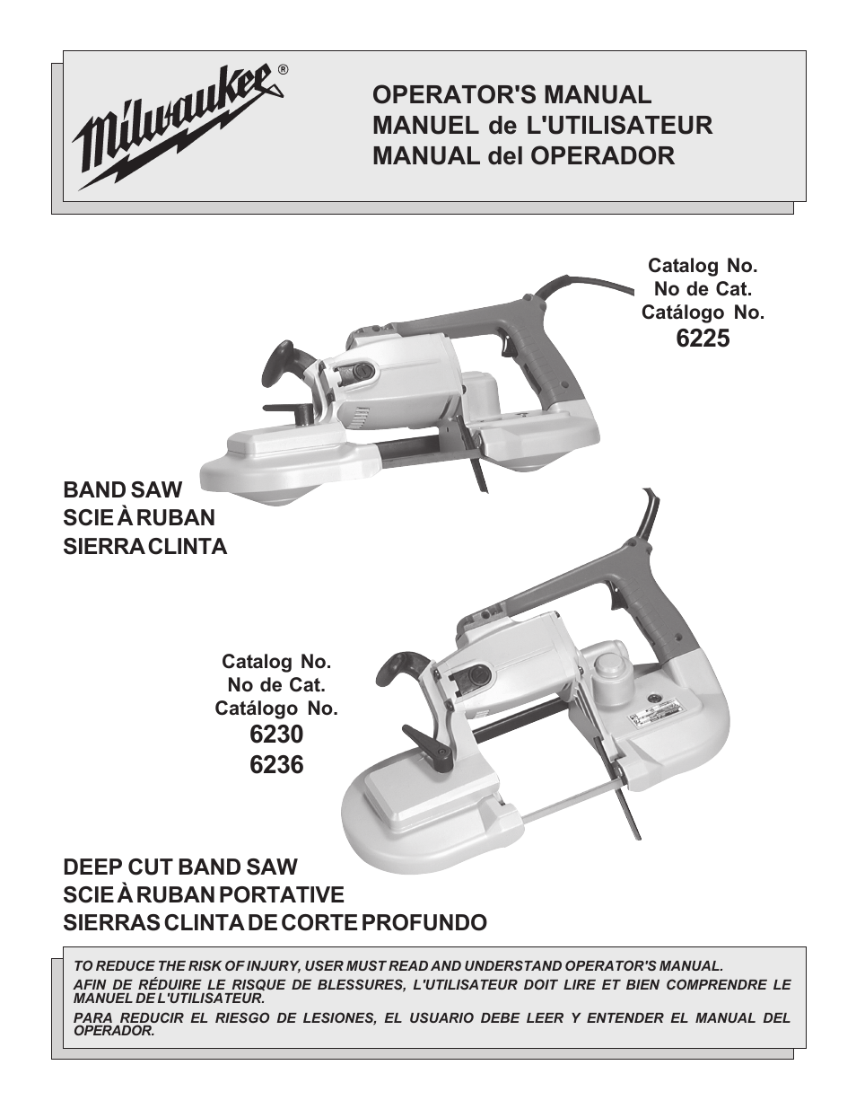 Milwaukee BAND SAW User Manual | 20 pages