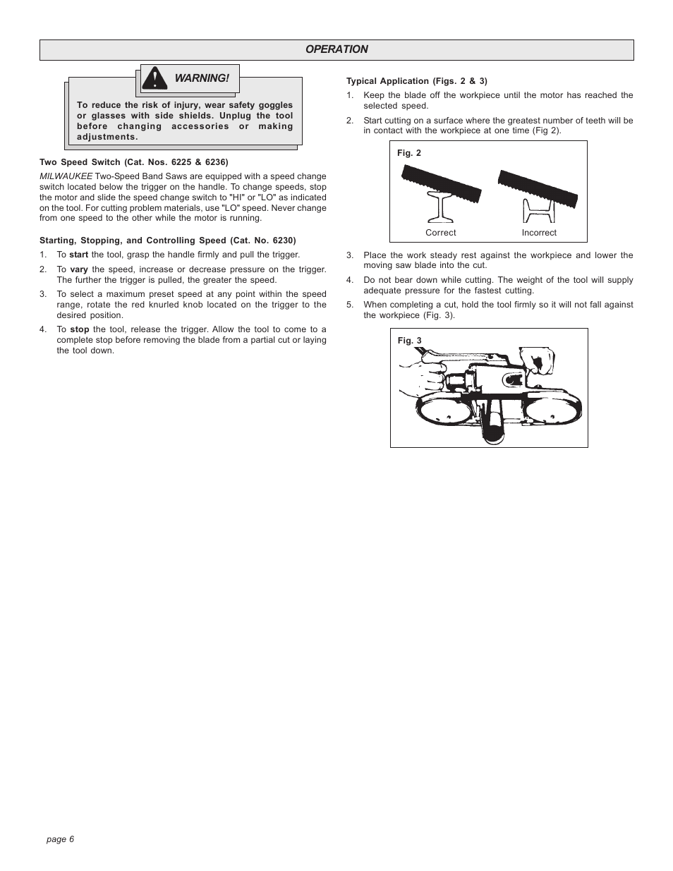 Milwaukee BAND SAW User Manual | Page 6 / 20