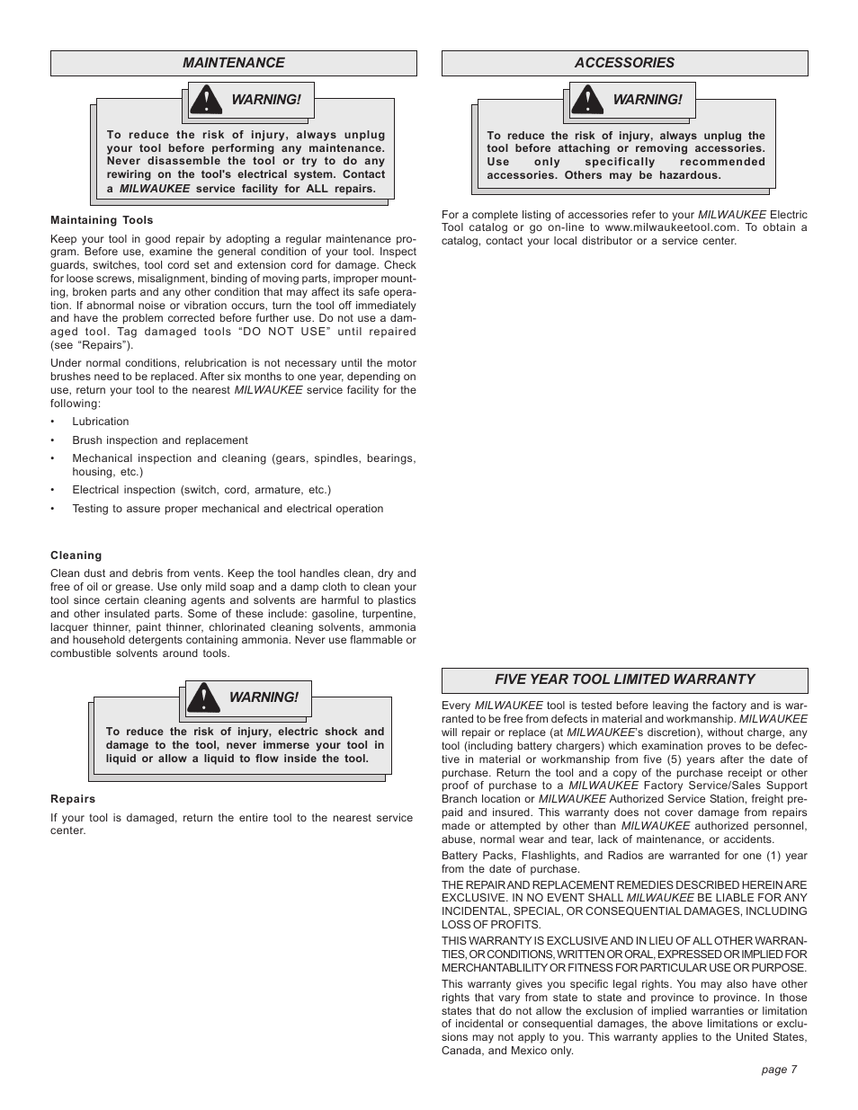 Milwaukee BAND SAW User Manual | Page 7 / 20