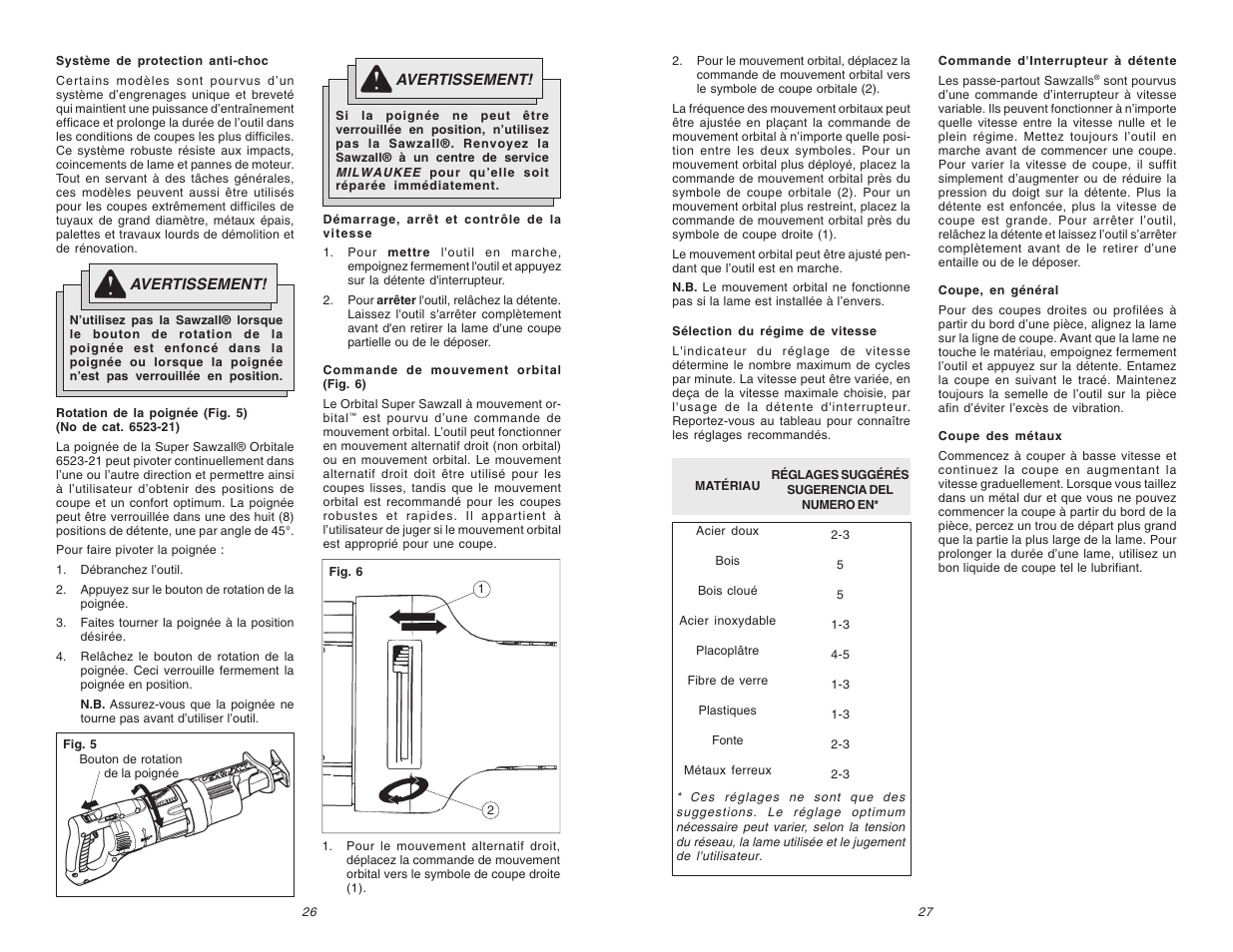 Milwaukee 6523-21 User Manual | Page 14 / 25