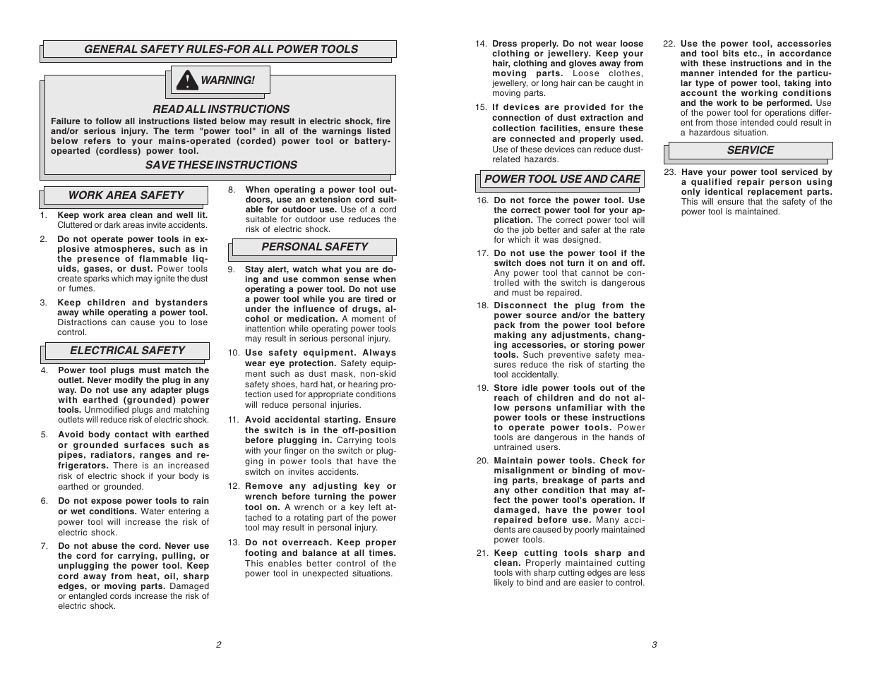 Milwaukee 6523-21 User Manual | Page 2 / 25