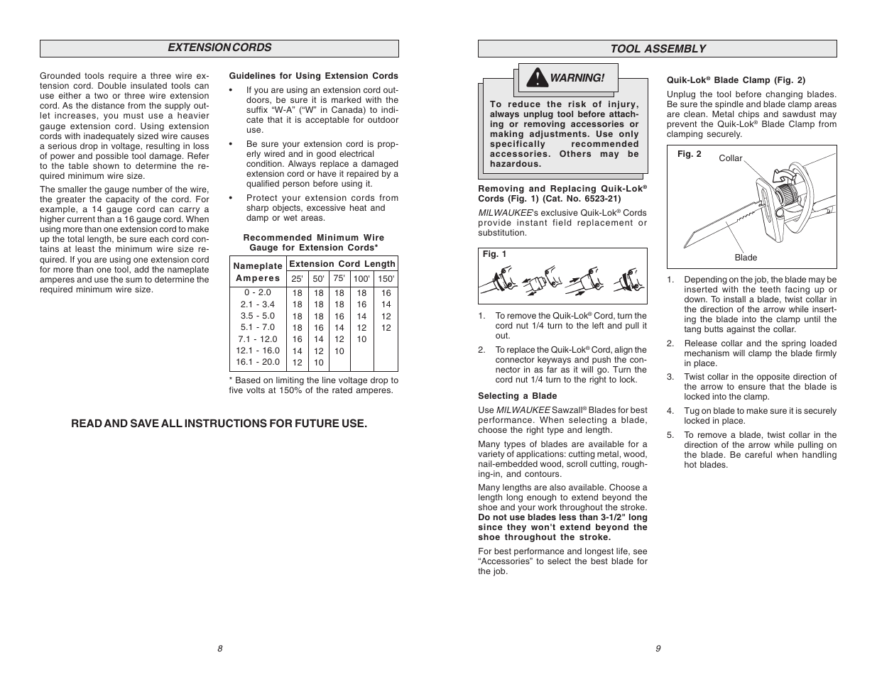 Milwaukee 6523-21 User Manual | Page 5 / 25