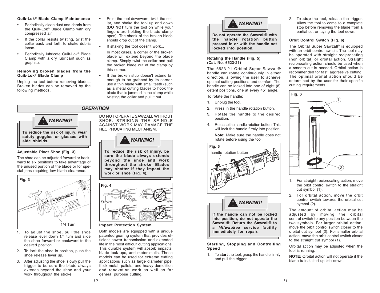Milwaukee 6523-21 User Manual | Page 6 / 25