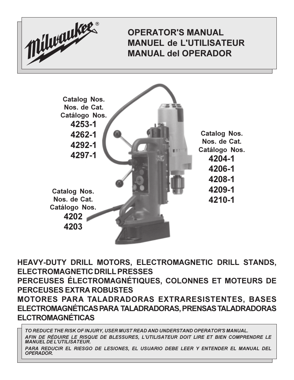 Milwaukee 4262-1 User Manual | 32 pages