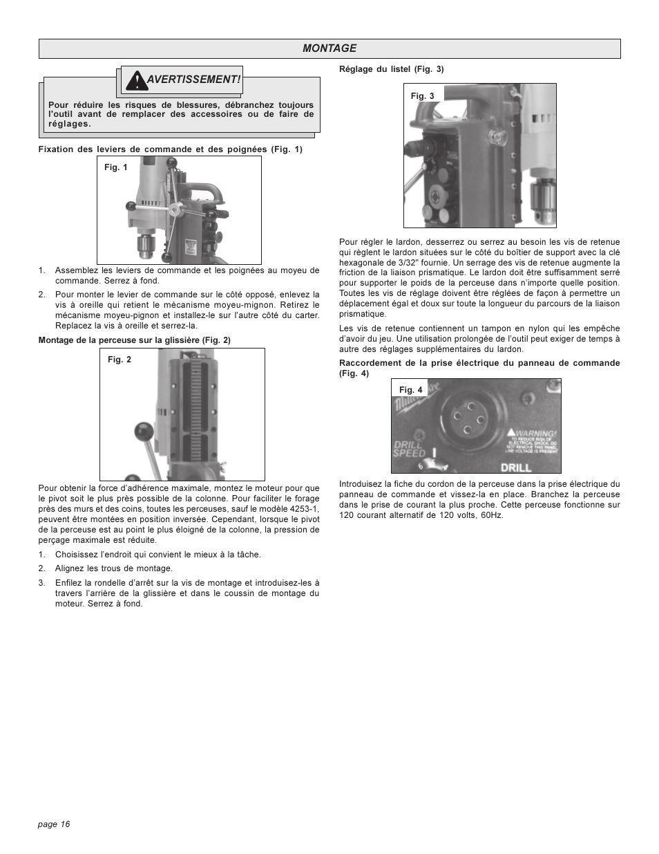 Milwaukee 4262-1 User Manual | Page 16 / 32