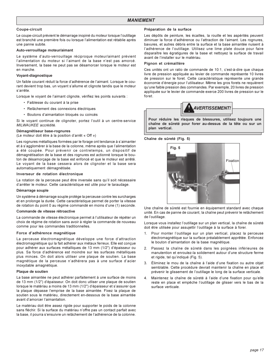 Milwaukee 4262-1 User Manual | Page 17 / 32