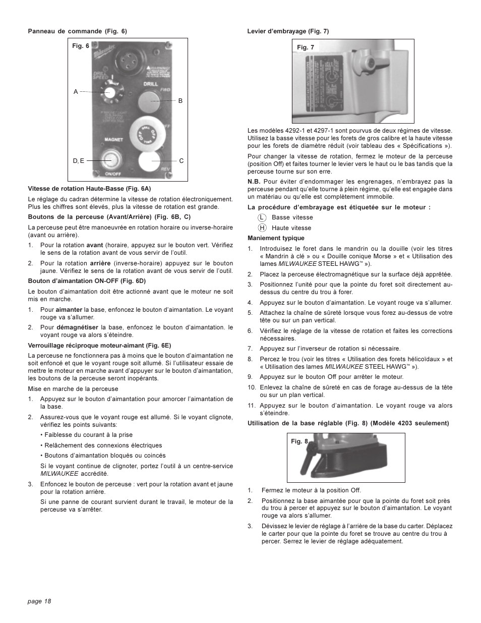 Milwaukee 4262-1 User Manual | Page 18 / 32