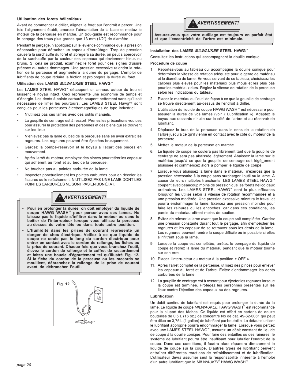 Milwaukee 4262-1 User Manual | Page 20 / 32