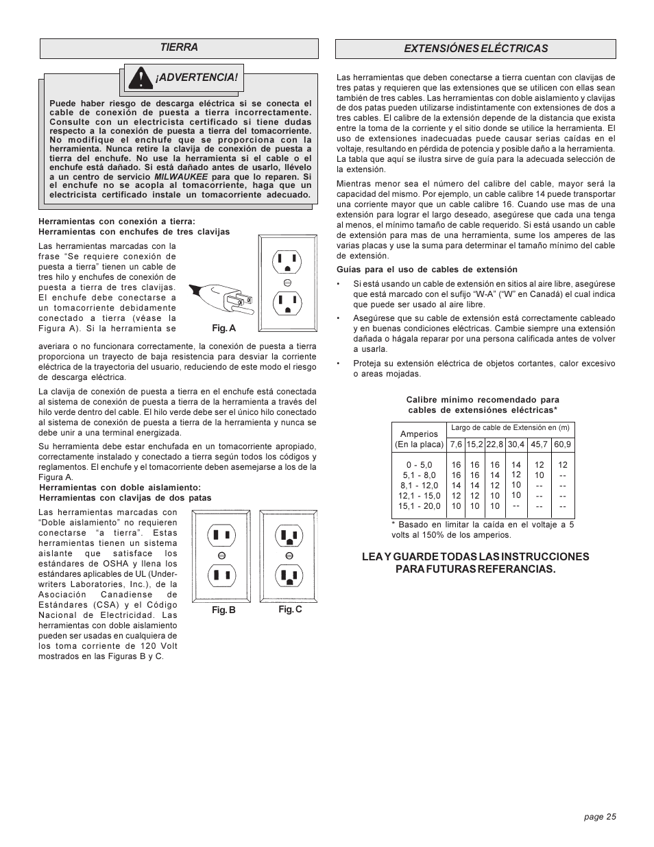 Milwaukee 4262-1 User Manual | Page 25 / 32