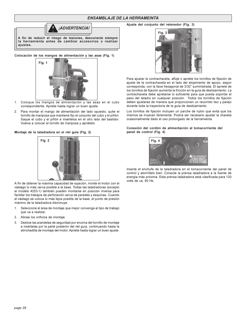 Milwaukee 4262-1 User Manual | Page 26 / 32