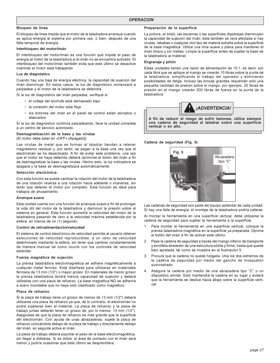 Milwaukee 4262-1 User Manual | Page 27 / 32