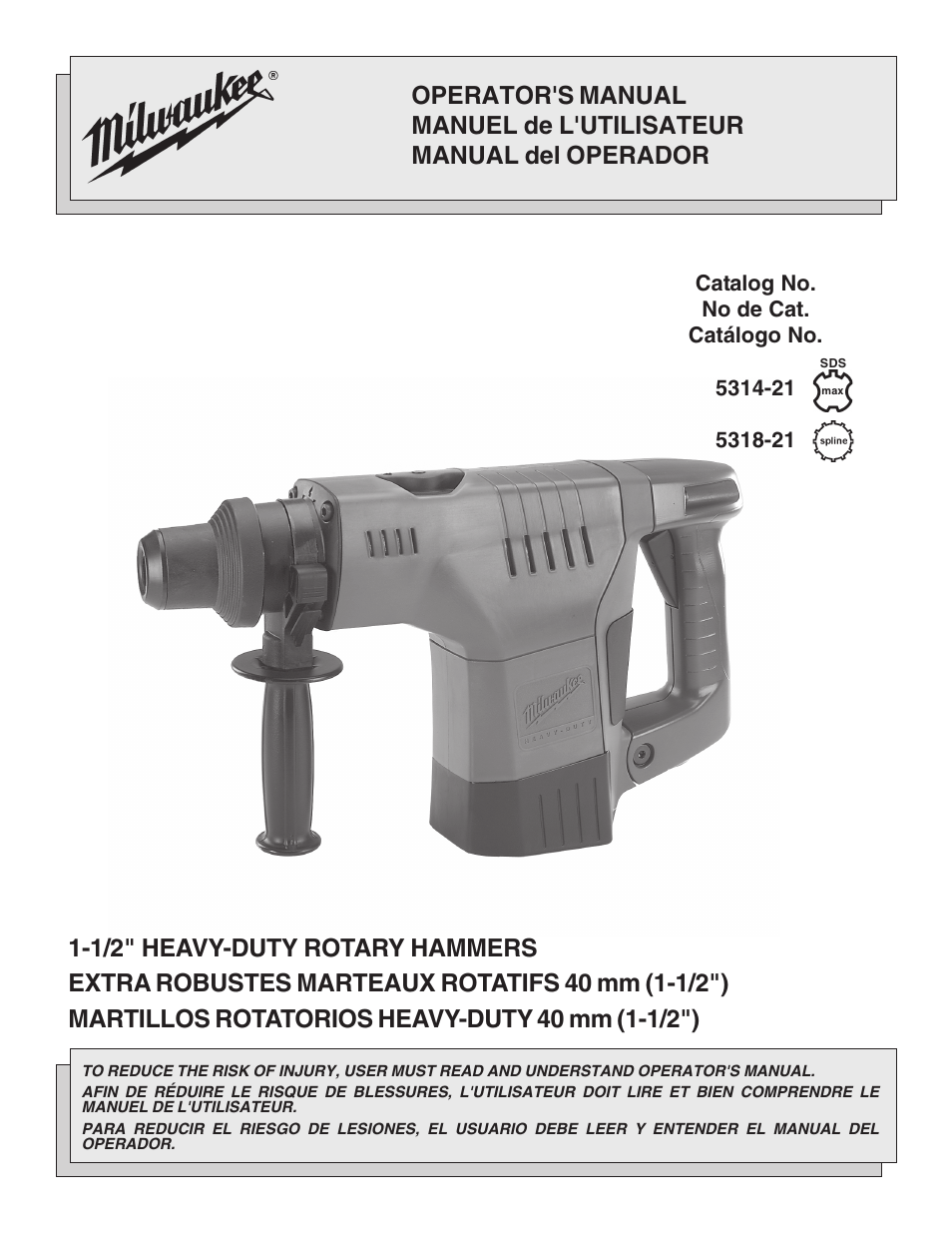 Milwaukee 1-1/2" User Manual | 28 pages