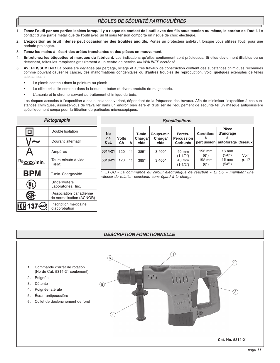 Milwaukee 1-1/2" User Manual | Page 11 / 28