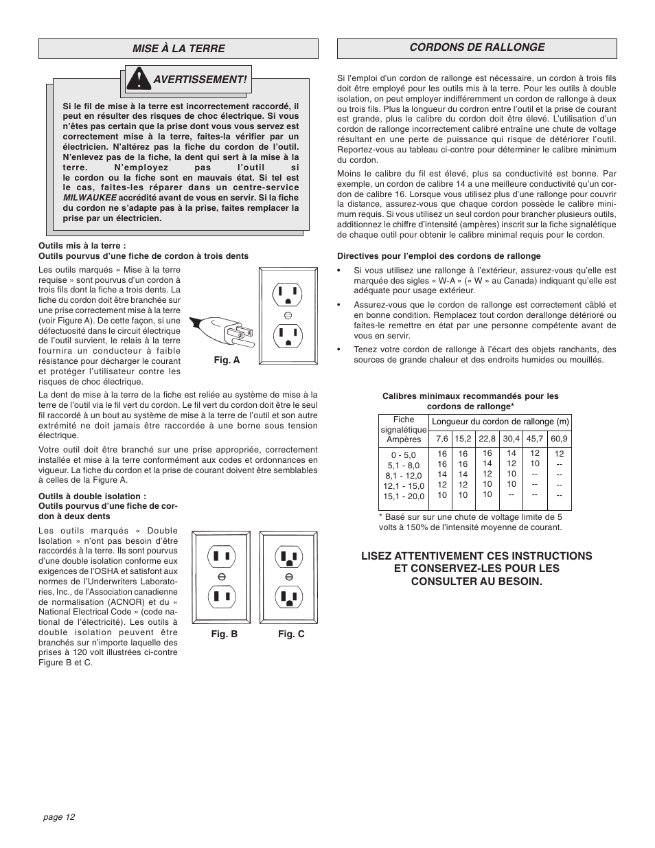 Milwaukee 1-1/2" User Manual | Page 12 / 28
