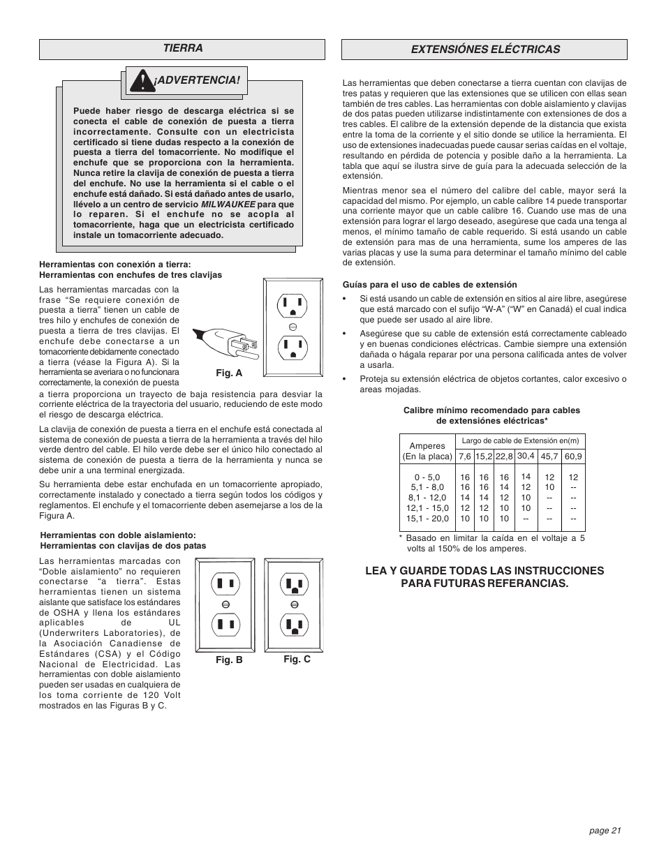 Milwaukee 1-1/2" User Manual | Page 21 / 28