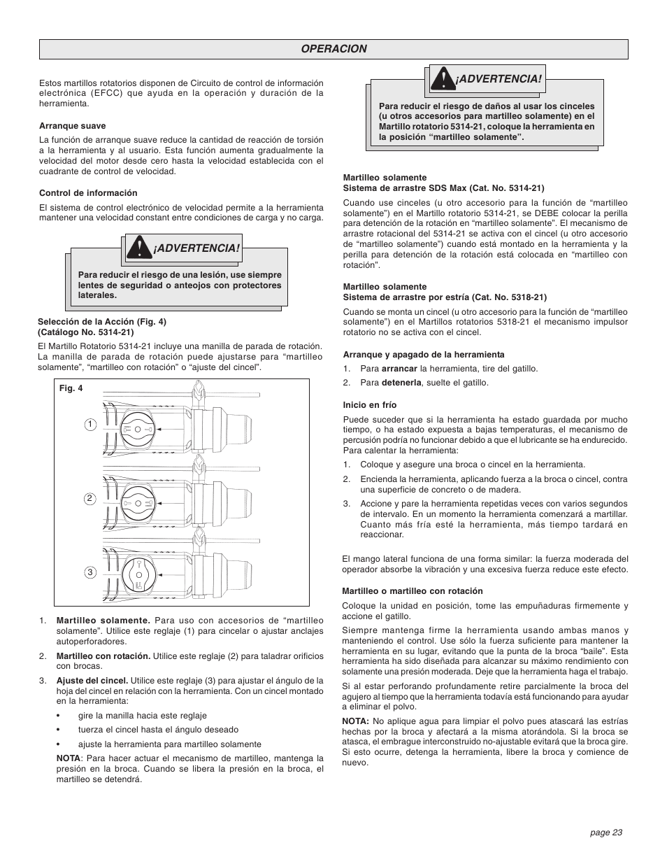 Milwaukee 1-1/2" User Manual | Page 23 / 28