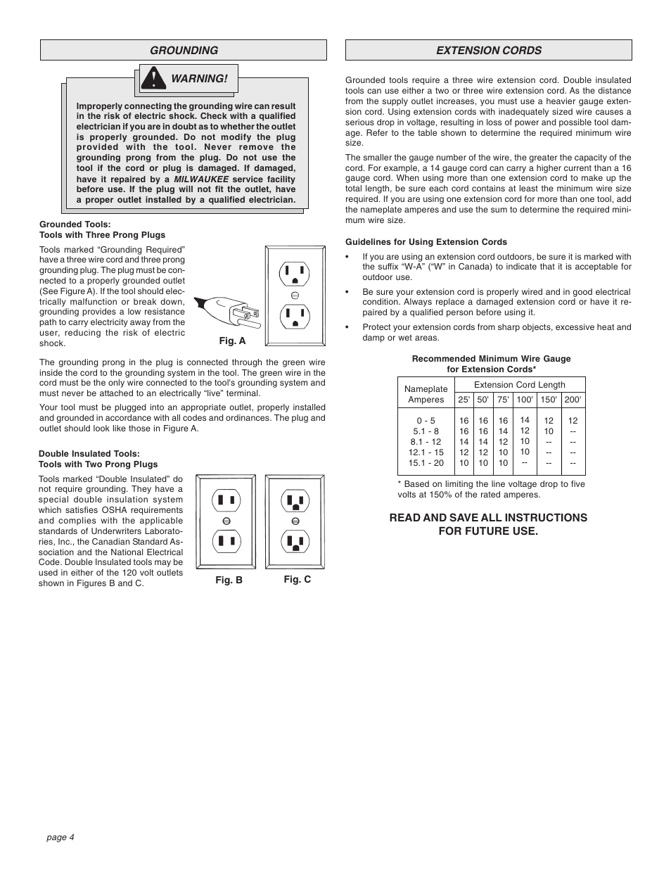 Milwaukee 1-1/2" User Manual | Page 4 / 28