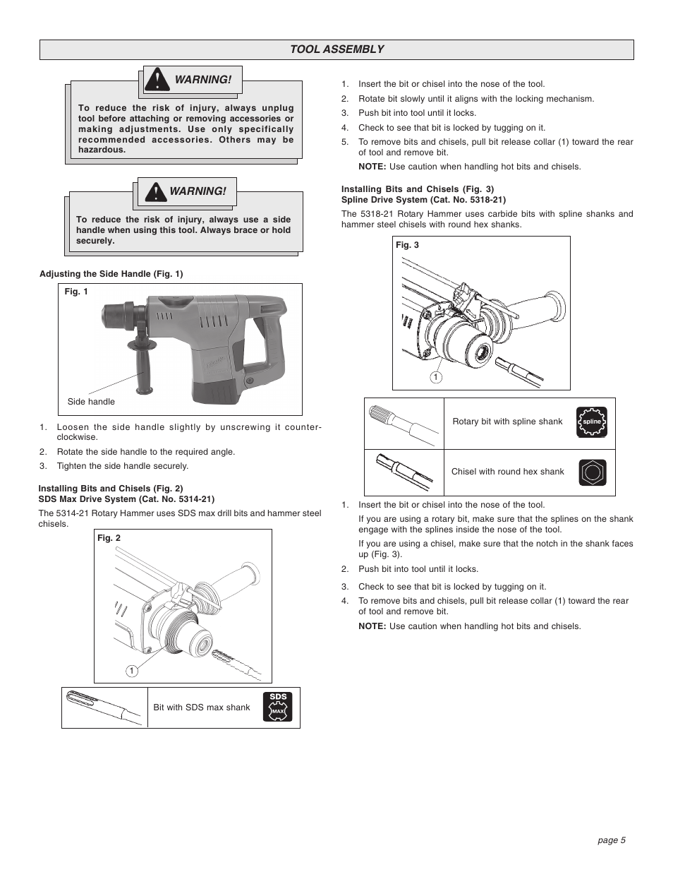 Milwaukee 1-1/2" User Manual | Page 5 / 28