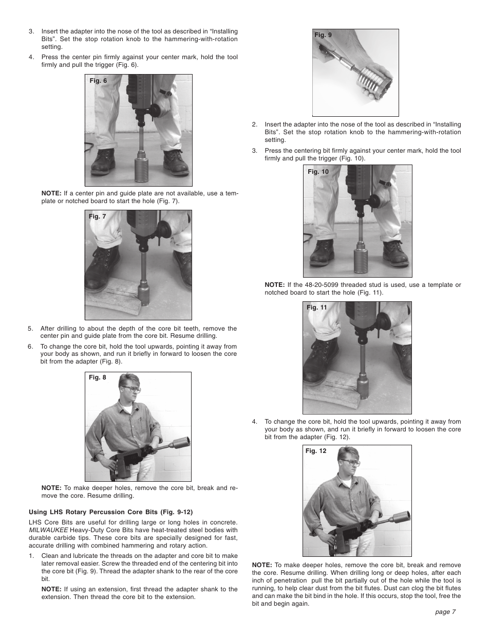 Milwaukee 1-1/2" User Manual | Page 7 / 28