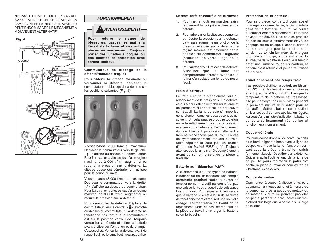 Milwaukee V28 0719-20 User Manual | Page 10 / 19