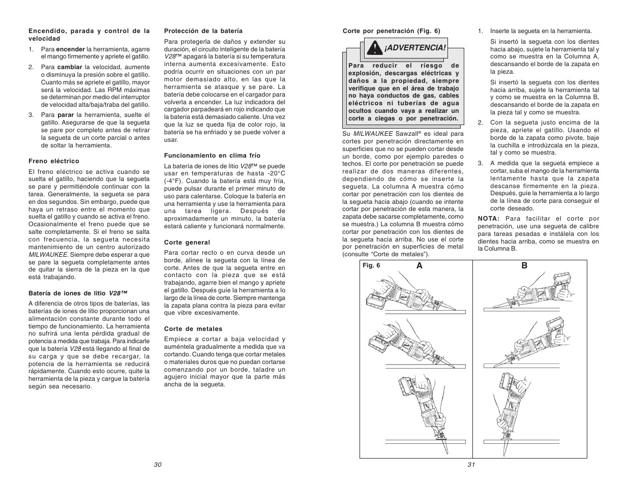 Milwaukee V28 0719-20 User Manual | Page 16 / 19