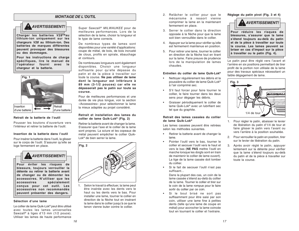 Milwaukee V28 0719-20 User Manual | Page 9 / 19