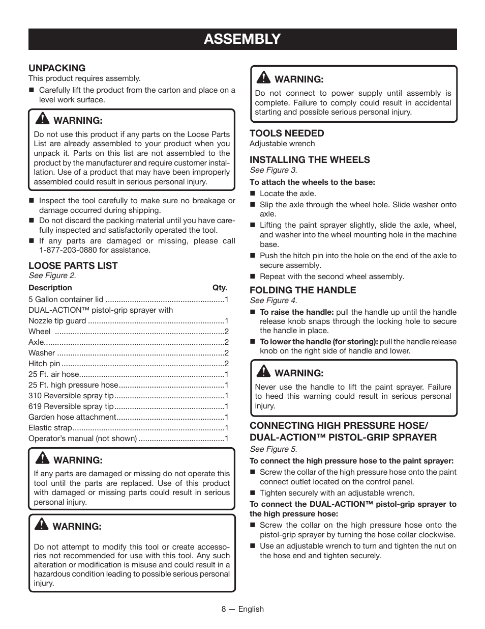 Assembly | Milwaukee M4910-20 User Manual | Page 13 / 48