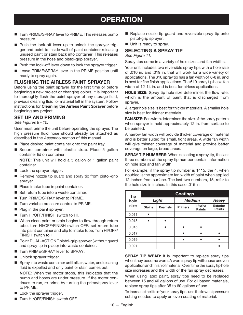Operation | Milwaukee M4910-20 User Manual | Page 15 / 48