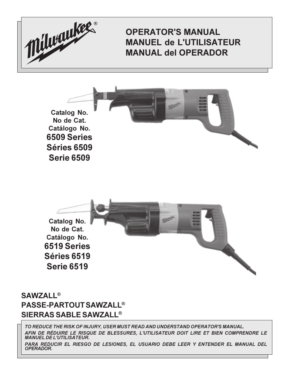 Milwaukee 6509 User Manual | 24 pages