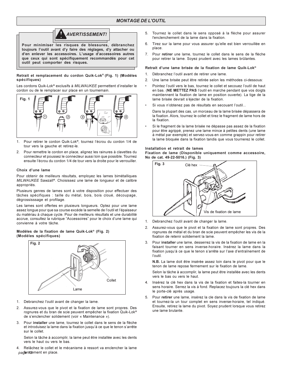Milwaukee 6509 User Manual | Page 12 / 24