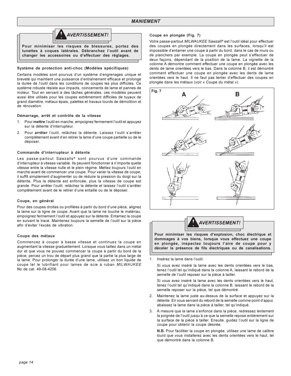 Milwaukee 6509 User Manual | Page 14 / 24