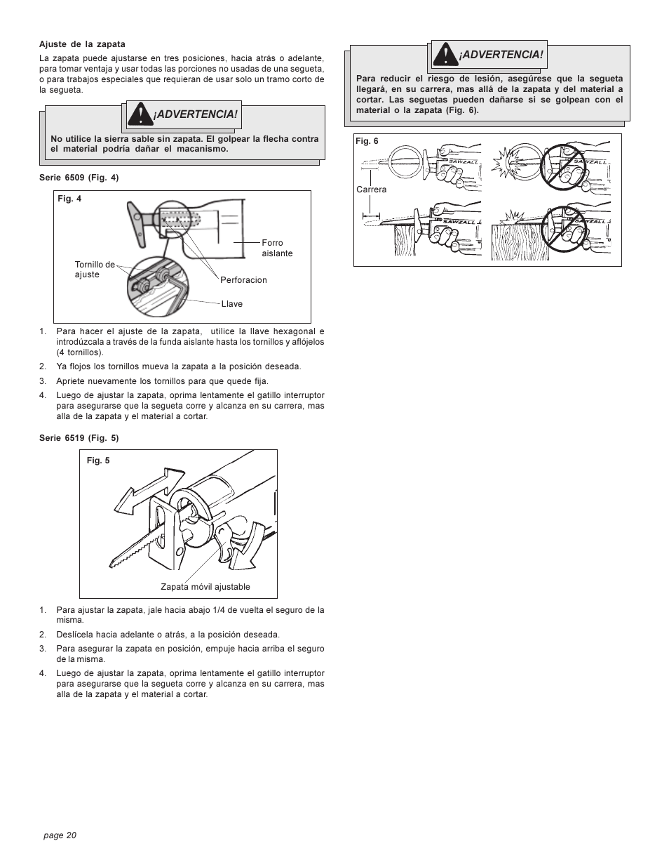 Milwaukee 6509 User Manual | Page 20 / 24