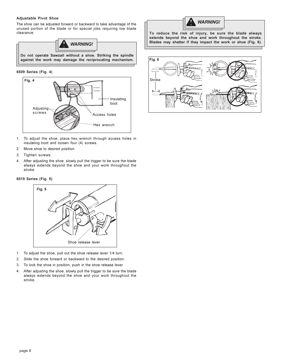 Milwaukee 6509 User Manual | Page 6 / 24