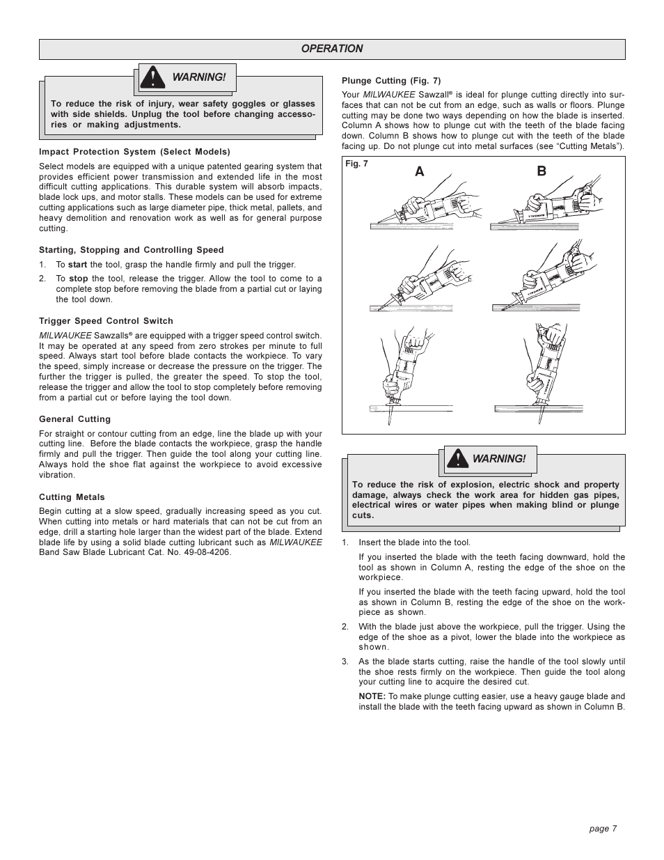 Milwaukee 6509 User Manual | Page 7 / 24