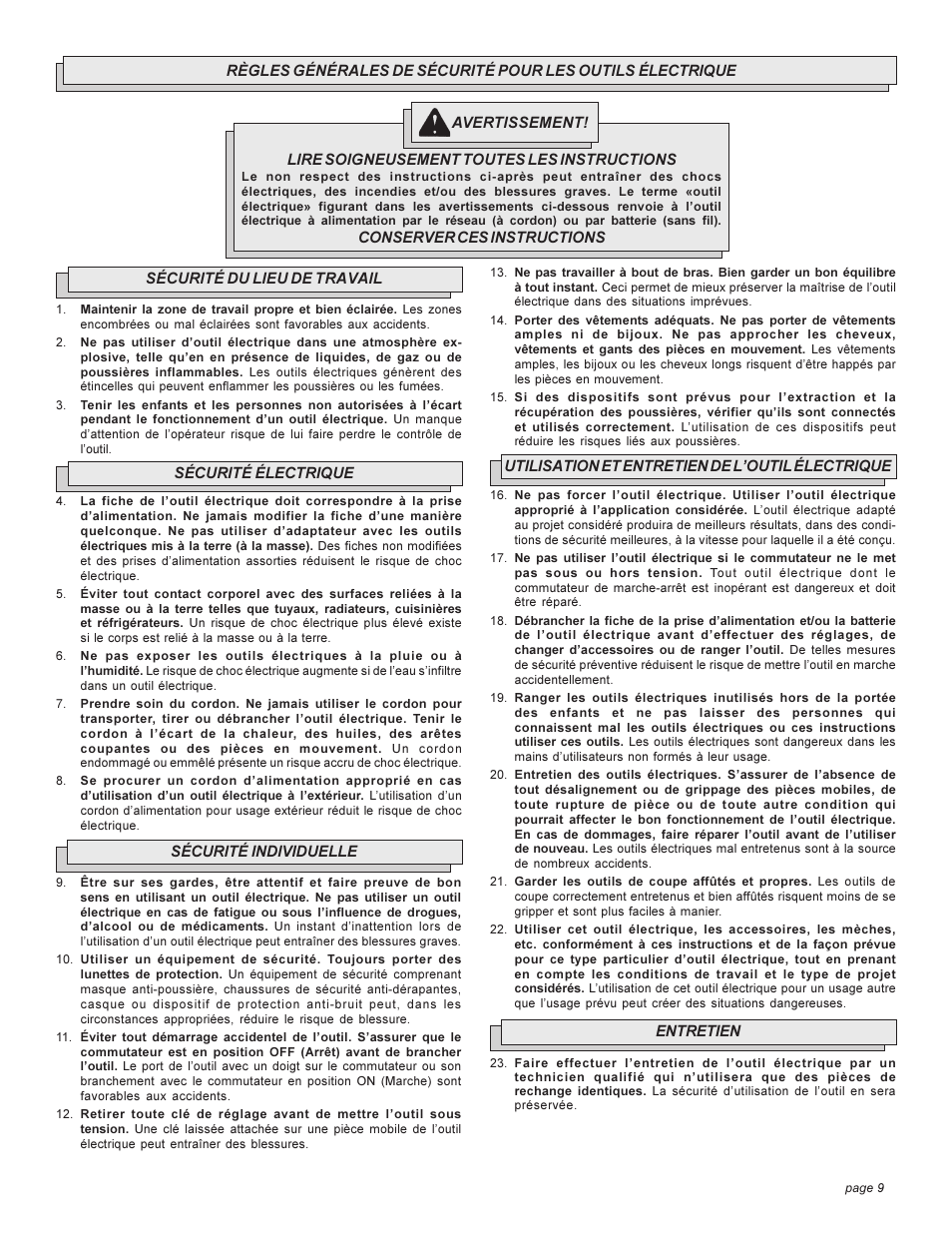 Milwaukee 6509 User Manual | Page 9 / 24