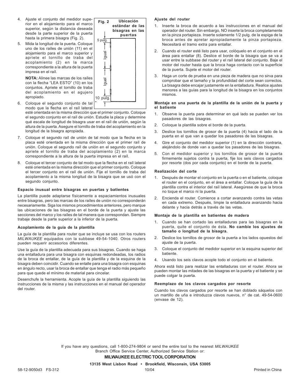 Milwaukee 49-54-0101 User Manual | Page 4 / 4