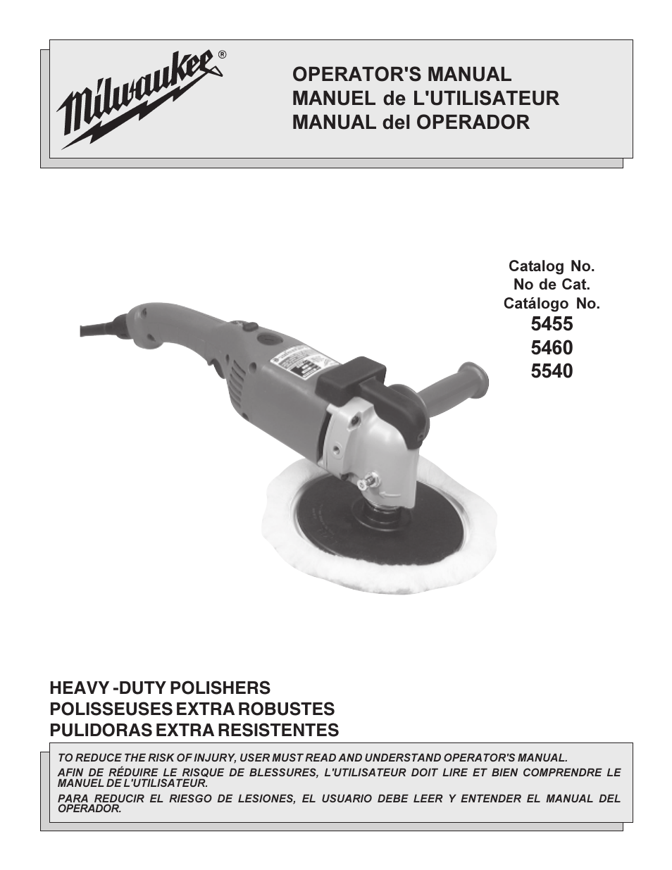 Milwaukee Heavy-Duty Polishers User Manual | 24 pages