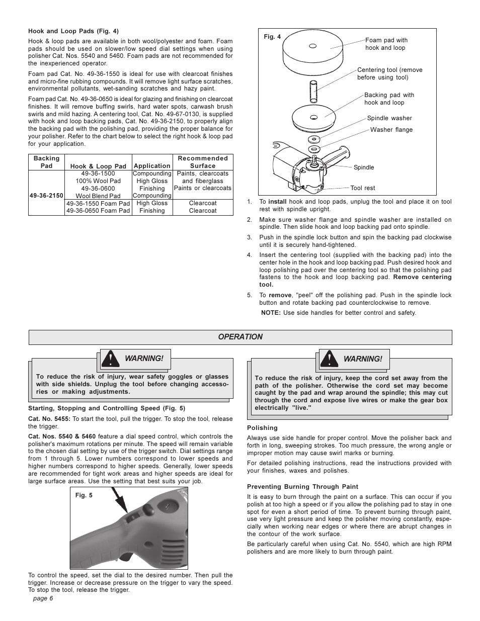 Milwaukee Heavy-Duty Polishers User Manual | Page 6 / 24