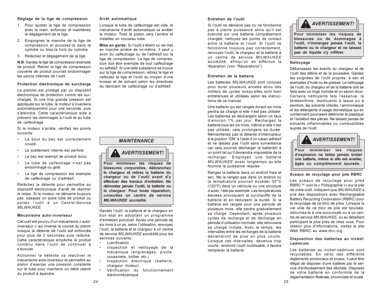Milwaukee 6560 Series User Manual | Page 13 / 21