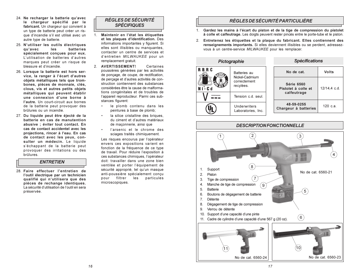 Milwaukee 6560 Series User Manual | Page 9 / 21