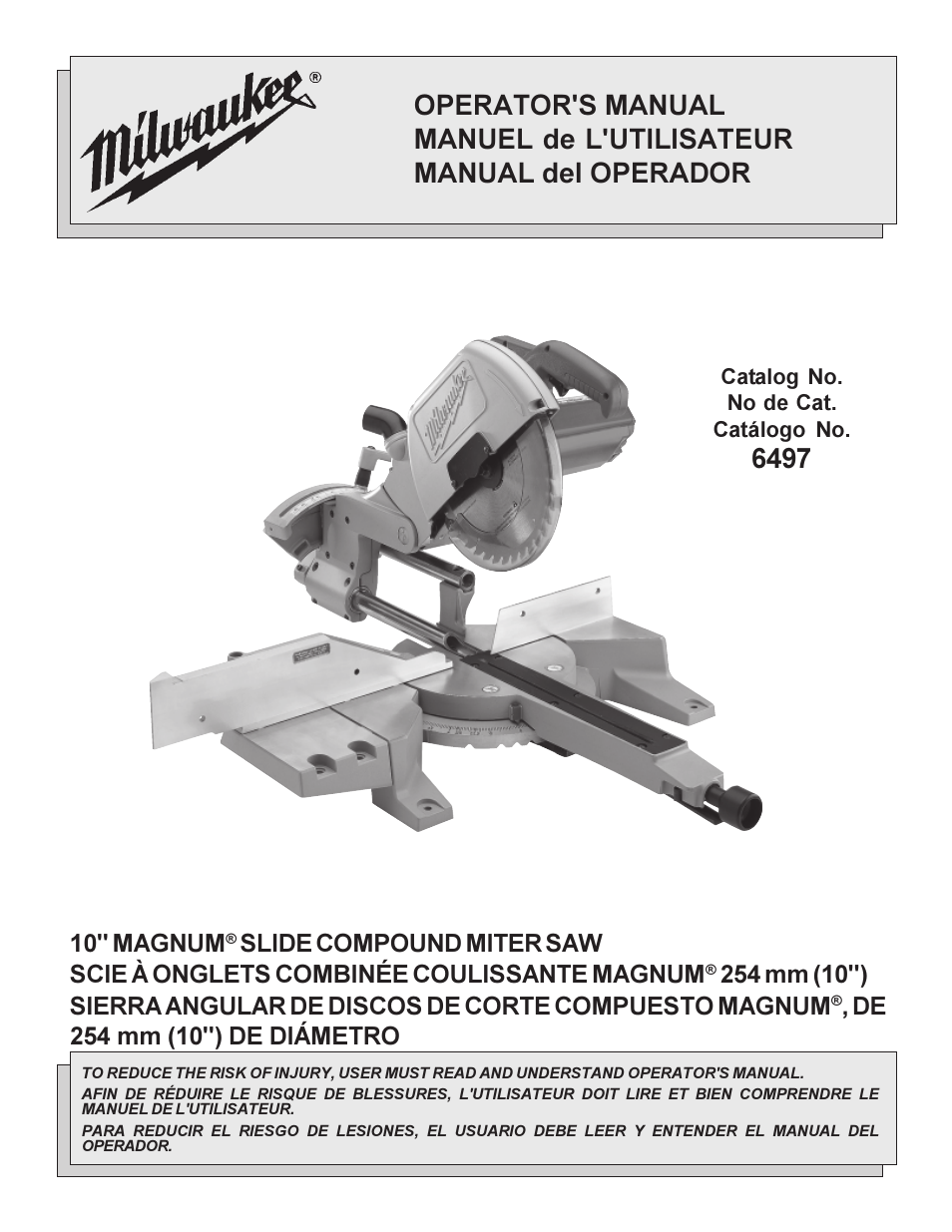 Milwaukee COMPOUND MITER SAW User Manual | 36 pages