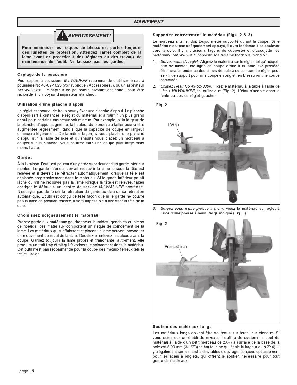 Milwaukee COMPOUND MITER SAW User Manual | Page 18 / 36