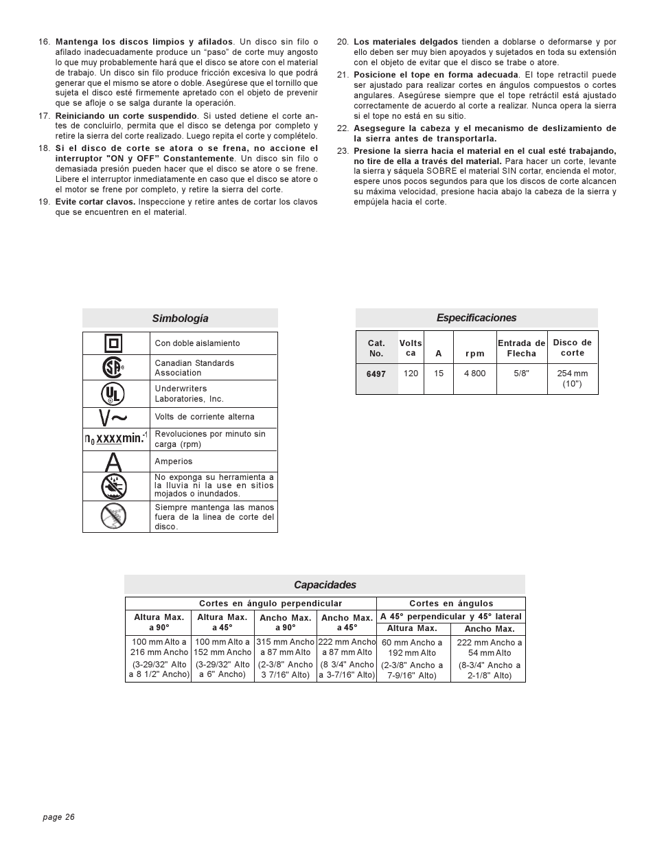 Milwaukee COMPOUND MITER SAW User Manual | Page 26 / 36