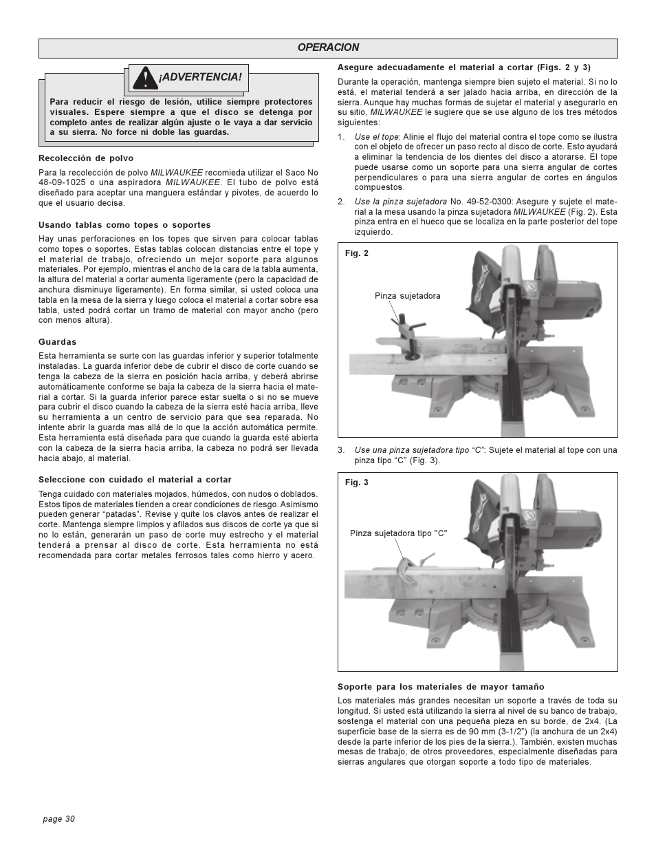 Milwaukee COMPOUND MITER SAW User Manual | Page 30 / 36